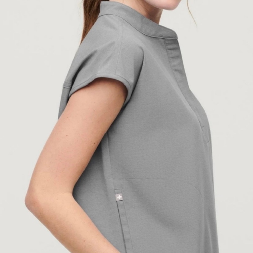 Space Grey Figs Scrub Top